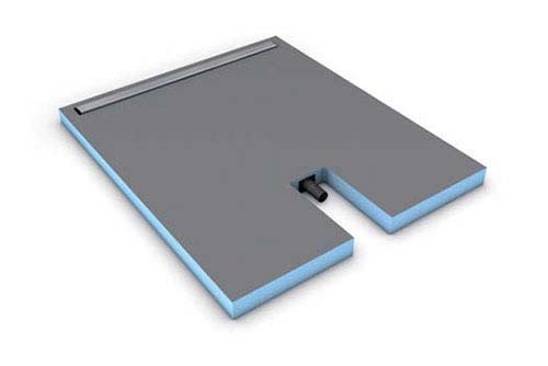 Wedi 073736608 Fundo Plano Linea Complete Shower Element with Integrated Waste 900x 900x70mm with 300mm Channel