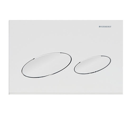 Geberit Kappa20 Dual Flush Plate - White Alpine [115228111]