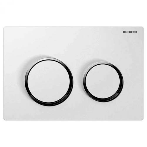 Geberit Kappa21 Dual Flush Plate - White/Gloss Chrome [115240KJ1]