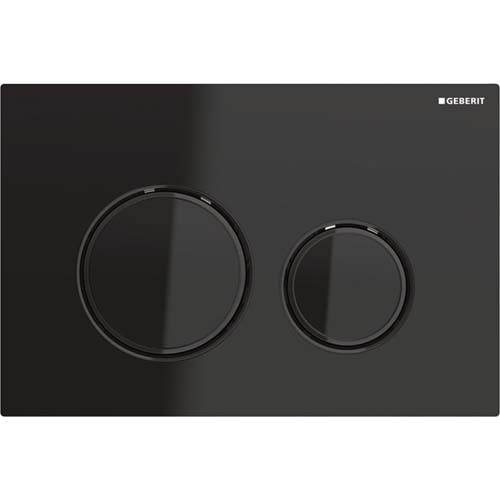 Geberit Sigma21 Dual Flush Plate - Matt Black / Matt Black Chrome [115651SJ1]