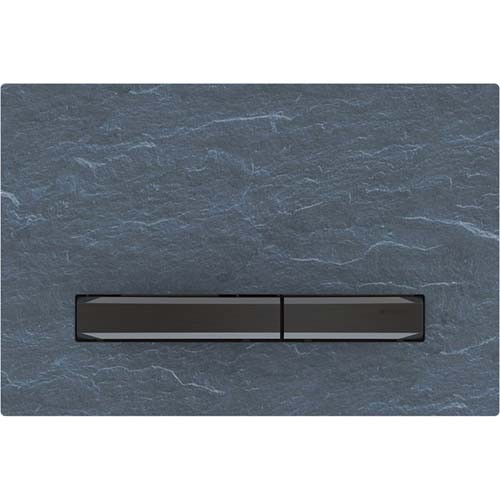 Geberit Sigma50 Dual Flush Plate - Mustang Slate / Matt Black Chrome [115671JM2]