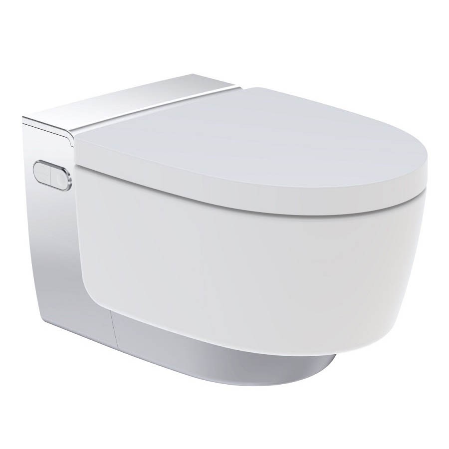 Geberit Mera Classic Rimless Wall Mounted Shower Toilet - Gloss Chrome [146200211]