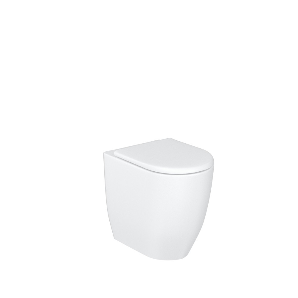 Britton 15B35308 Milan Rimless Back To Wall WC Pan with Seat White - (WC pan only)
