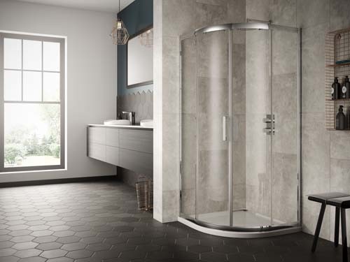 Sommer 8 SOE01 Double Door Quadrant Shower Enclosure 800mm Chrome Frame