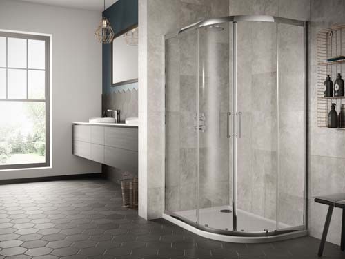 Sommer 8 SOE05 Double Door Offset Quadrant Shower Enclosure 1000 x 800mm Chrome Frame