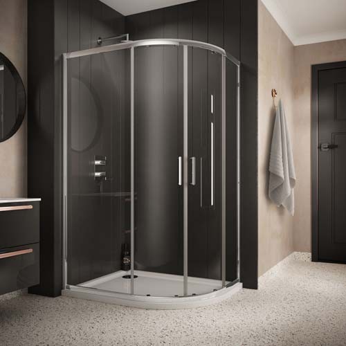 Sommer 6 SOS06 Double Door Offset Quadrant Shower Enclosure 1200 x 900mm Chrome Frame