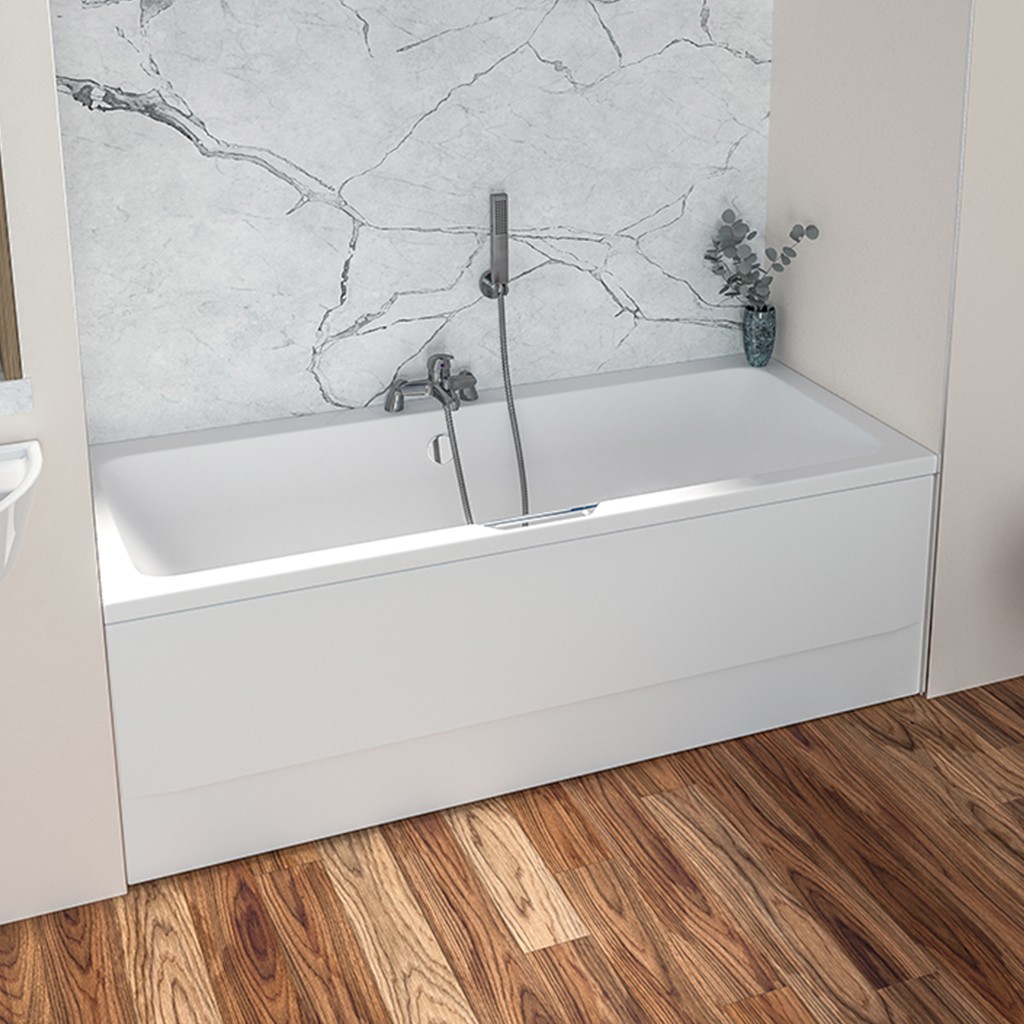 Eastbrook 42.1041 Portland Double Ended Bath (Single Grip) 1800x800mm (depth 440mm) Beauforte (Bath Panels NOT Included)