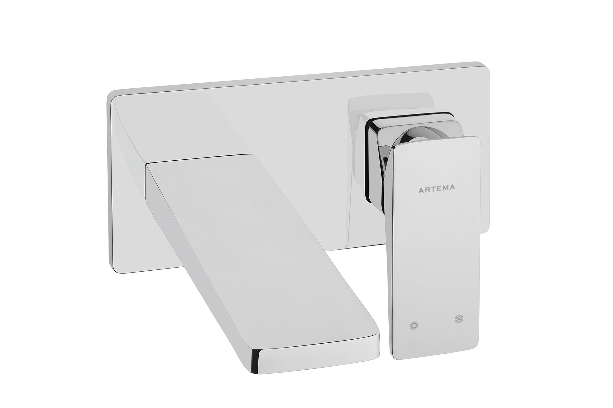 Vitra Brava Wall mounted basin mixer - Chrome [42394][CONCEALED PART NOT INCLUDED]