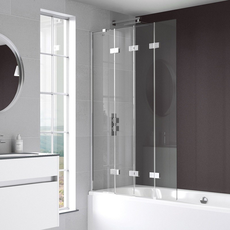 Kudos Inspire 4 Panel Compact Bath Screen 1500 x 950mm (Left Hand) [4BASCOMPLHS]