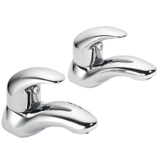 Pegler Signia Bath Pillar Taps (Pair) - Chrome [4L2102]