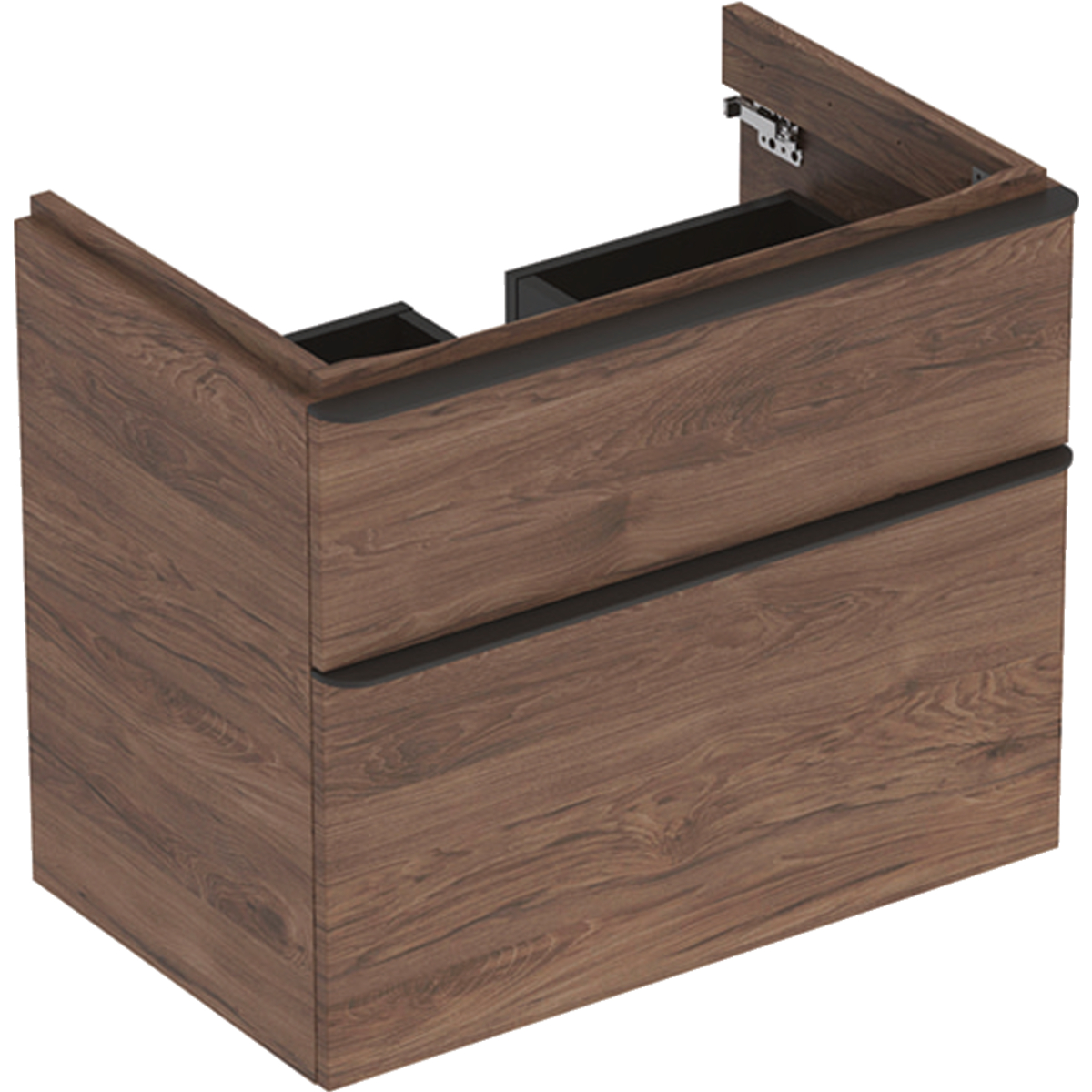 Geberit 500353JR1 Smyle Square 750mm Vanity Unit & Two Drawers - Hickory