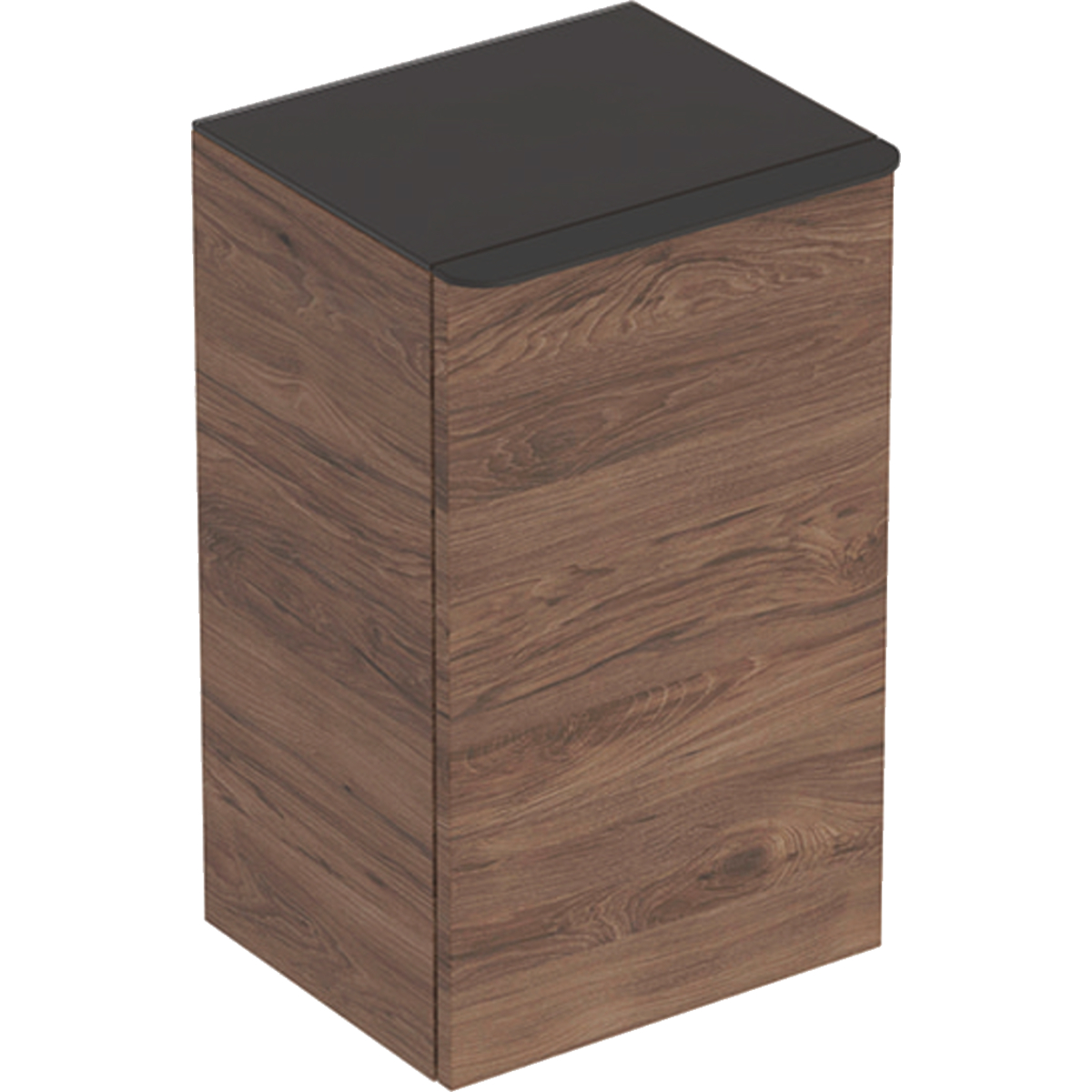 Geberit 500359JR1 Smyle Square Reduced Depth Low Side Unit with Right Door - Hickory