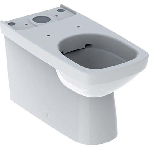 Geberit Selnova Square - Rimless Floorstanding Close Coupled Pan - White [500489017] - Back to Wall (WC pan only)