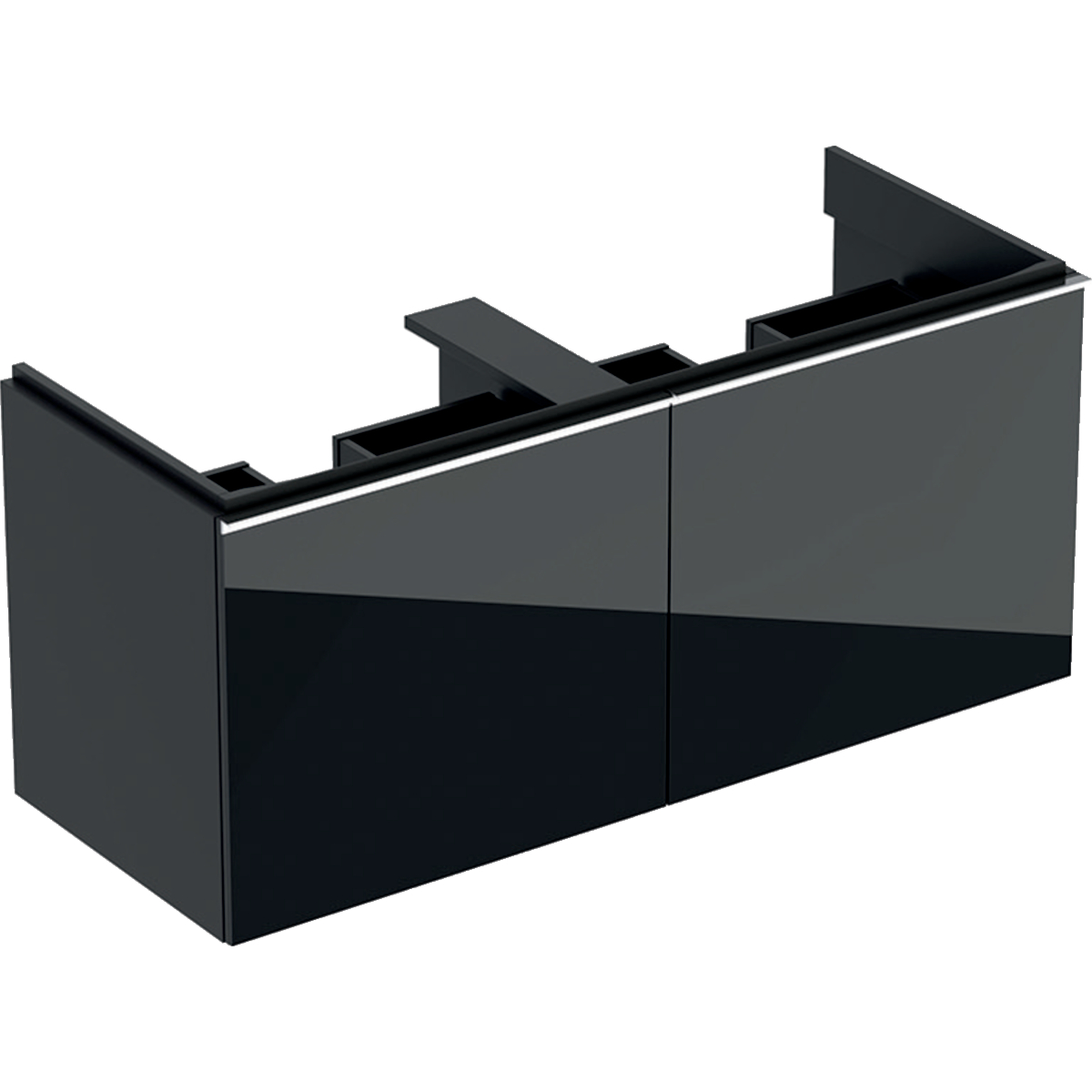 Geberit 500613JK2 Acanto 1190mm Vanity Unit for Double Basin with Drawers - Lava (BASIN NOT INCLUDED)
