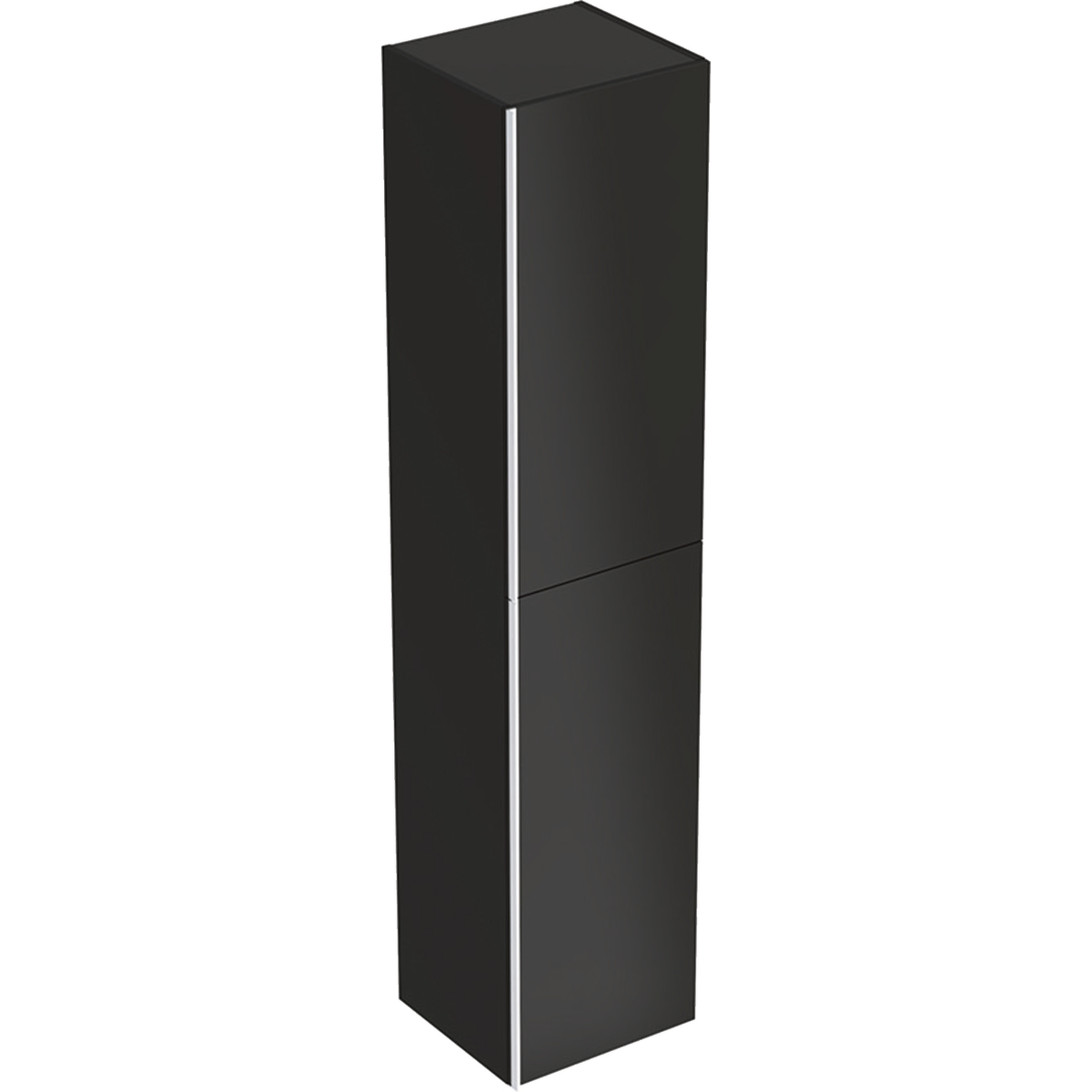 Geberit 500619161 Acanto Tall Cabinet with Two Doors - Matt Black