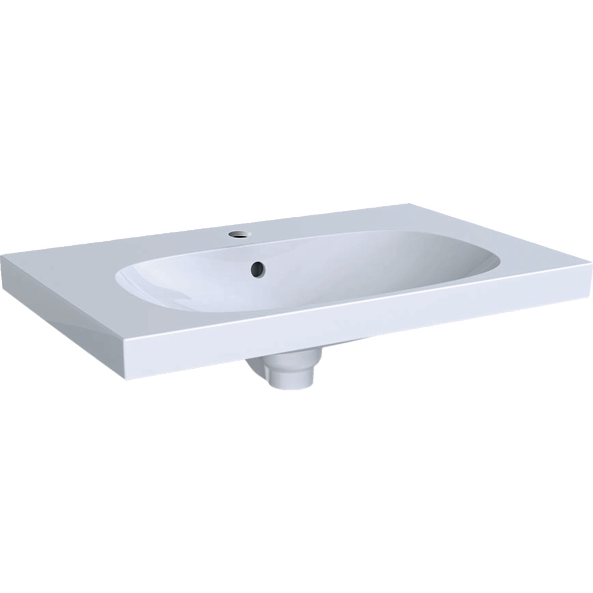 Geberit Acanto Basin 75cm One tap hole - White with Shelf Surface [500622012]