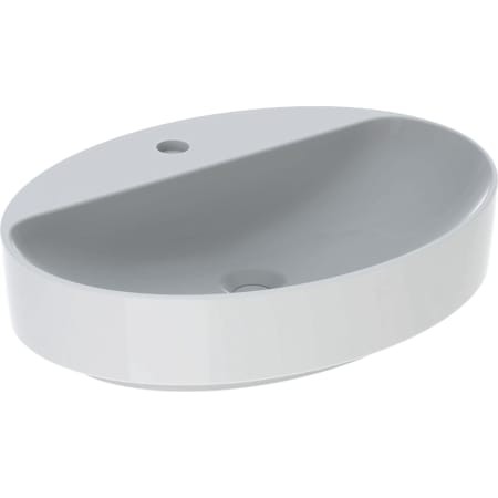Geberit VariForm Oval Sit-on 60 x 45cm. 1 tap hole no overflow - White [500773012]