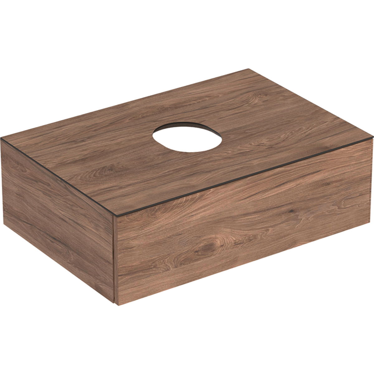 Geberit 501162001 Variform 750mm Cabinet for Lay-on Basin & One Drawer - Hickory