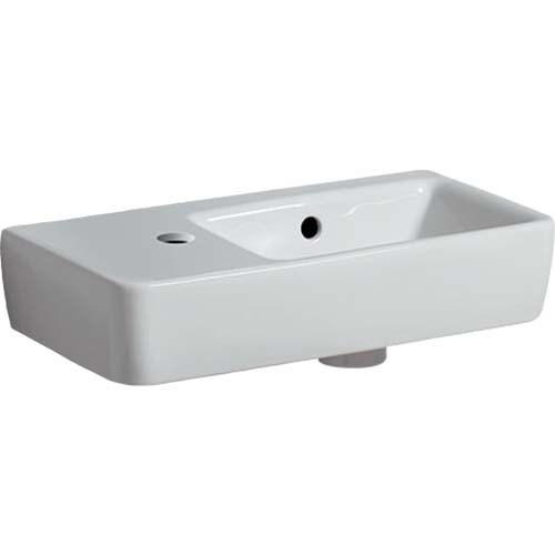 Geberit Selnova Compact 50cm Washbasin with Left Hand shelf space - White [501506007]