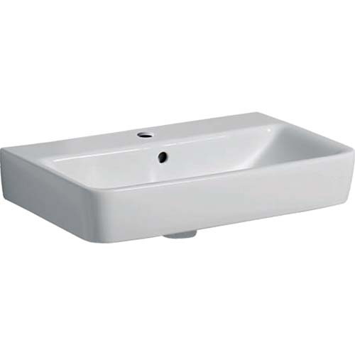 Geberit Selnova Compact 60cm Washbasin - White - 1 Tap hole [501511007]