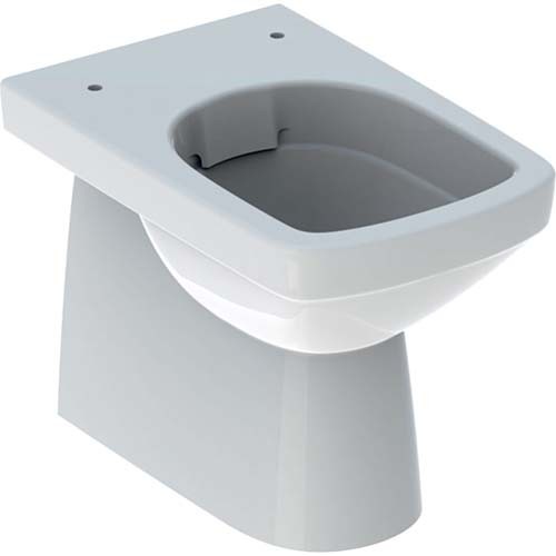 Geberit Selnova Square Floorstanding Back to Wall Pan - Horizontal outlet 6/4 or 4/2.6 Litre - White [501564017] - (WC pan only)