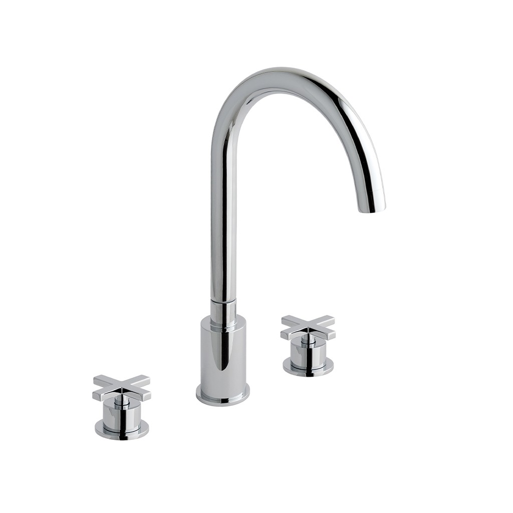 Eastbrook 79.0046 Prado Star 3 Hole Bath Filler Chrome