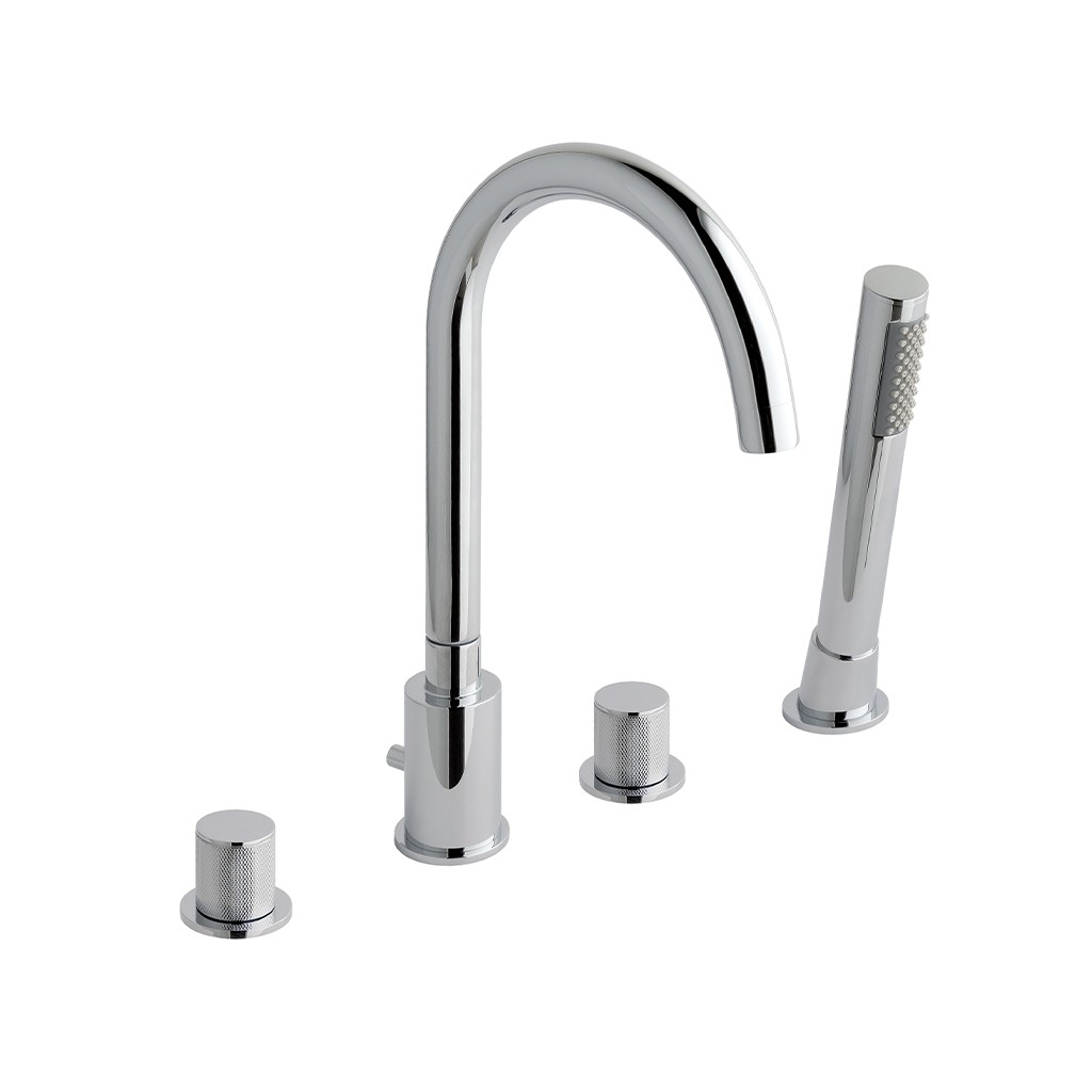 Eastbrook 79.0054 Prado Cylinder 4 Hole Deck Bath Shower Mixer BSM Chrome