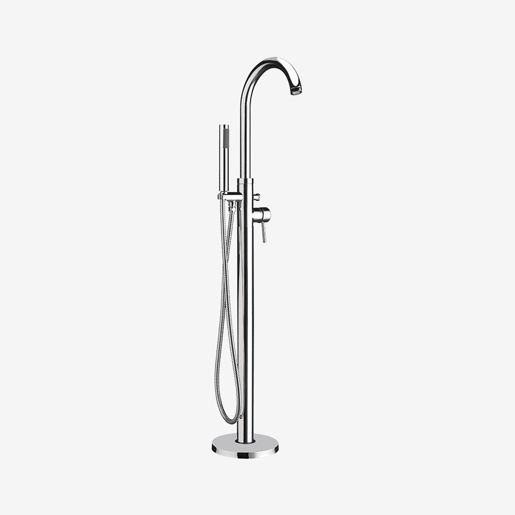 Eastbrook 93.0112 Tee Floor Standing Manual Mono Bath Shower Mixer BSM Chrome