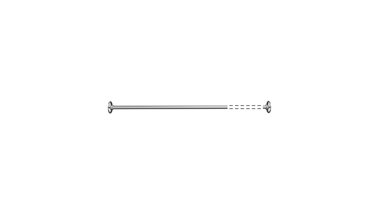 Inda Hotellerie Shower Rail (extendable) 60/90cm - Chrome [A0146AAP]