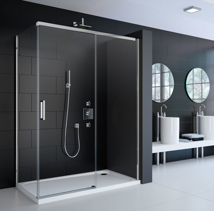 MERLYN AS0920HH Series 8 Frameless Sliding Door 1400mm with Shower Tray