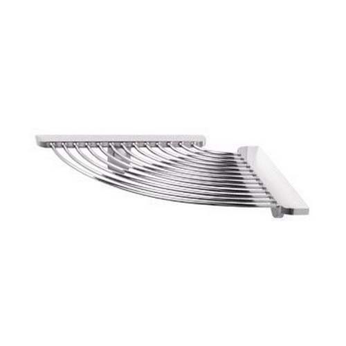 Inda Gealuna Corner Shelf 21 x 2h x 21cm - Chrome [A1031BCR]