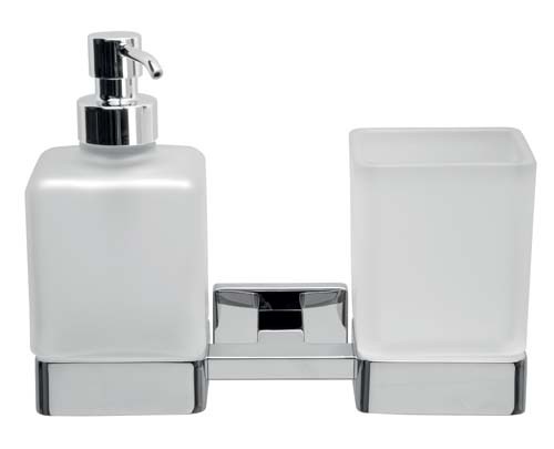 Inda Lea Soap Dispenser with Tumbler 200 x 160 x 110mm Chrome [A1810DCR21]