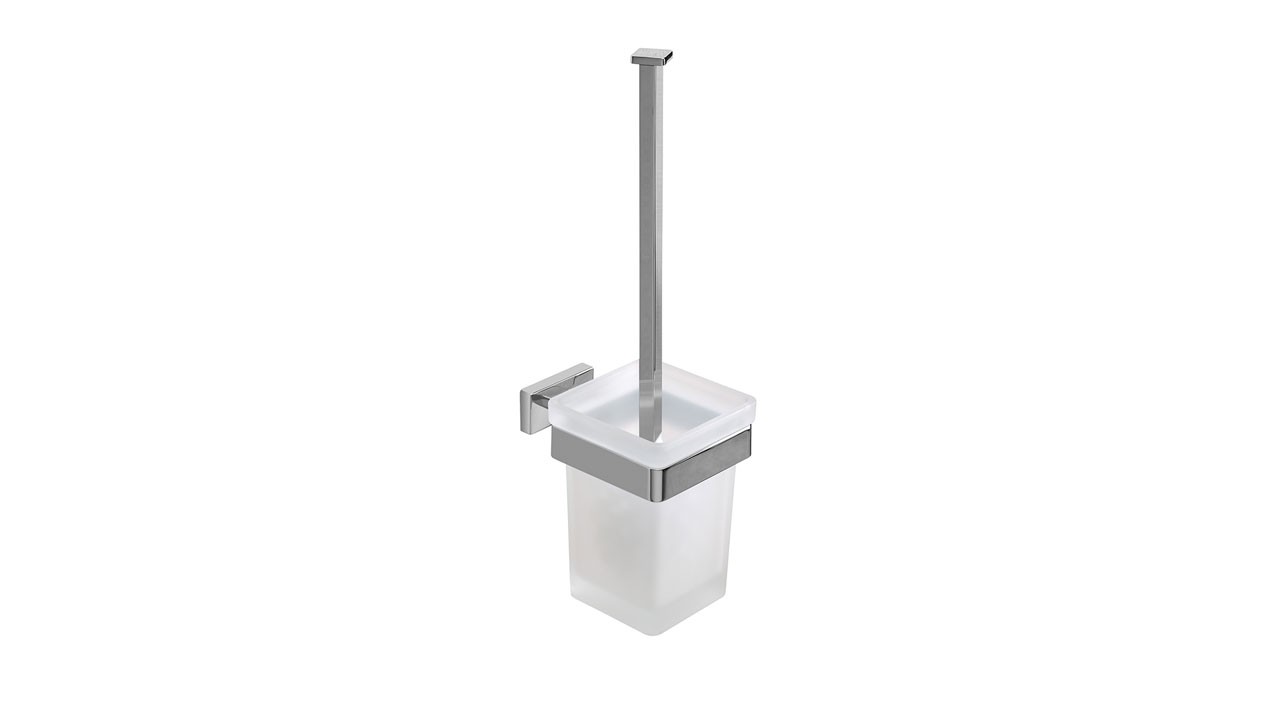 Inda Lea Toilet Brush and Holder 10 x 39h x 13cm - Chrome [A18140CR21]