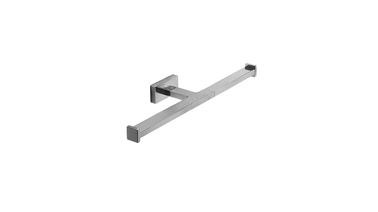 Inda Lea Double Toilet Roll Holder 30 x 3h x 8cm - Chrome [A1825BCR]