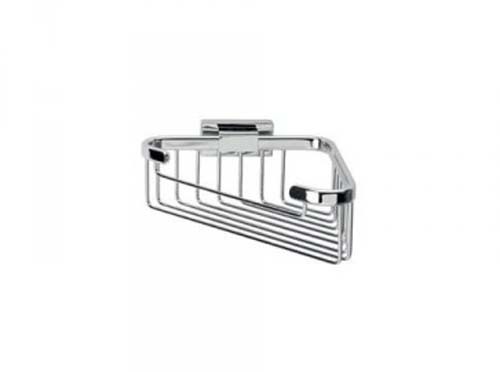 Inda Lea Corner Soap and Sponge Basket 16 x 7h x 18cm - Chrome [A18310CR]