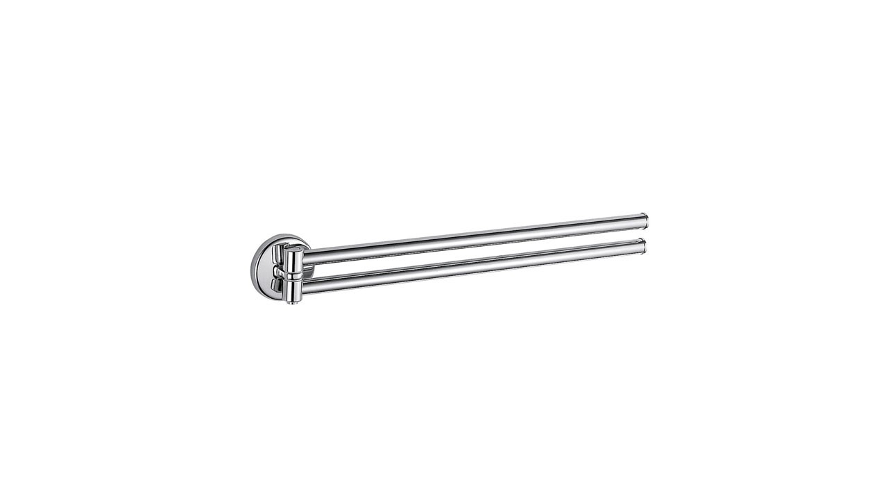 Inda Colorella Swivel Towel Rail 7 x 7h x 43cm Adjustable - Chrome [A23150CR]