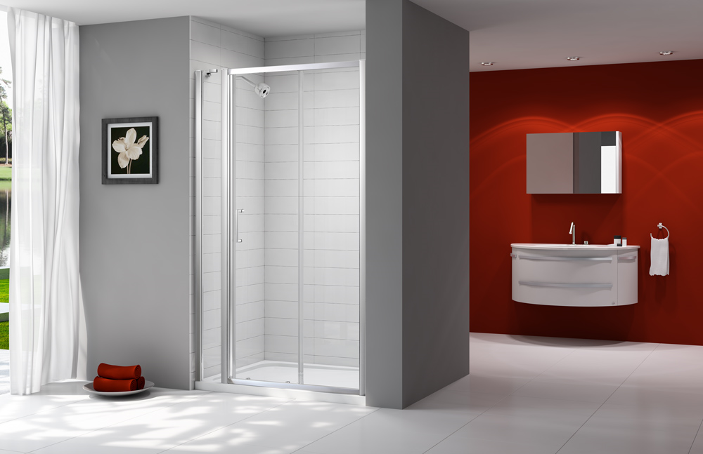 MERLYN A0315D0 Ionic Express In-line Panel 490mm Chrome
