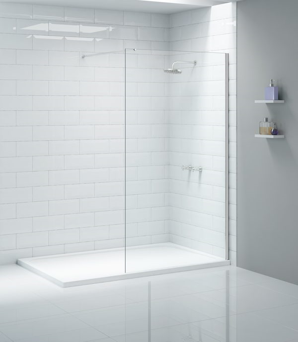 MERLYN A0409K0 Ionic Wetroom - Showerwall Panel 400mm