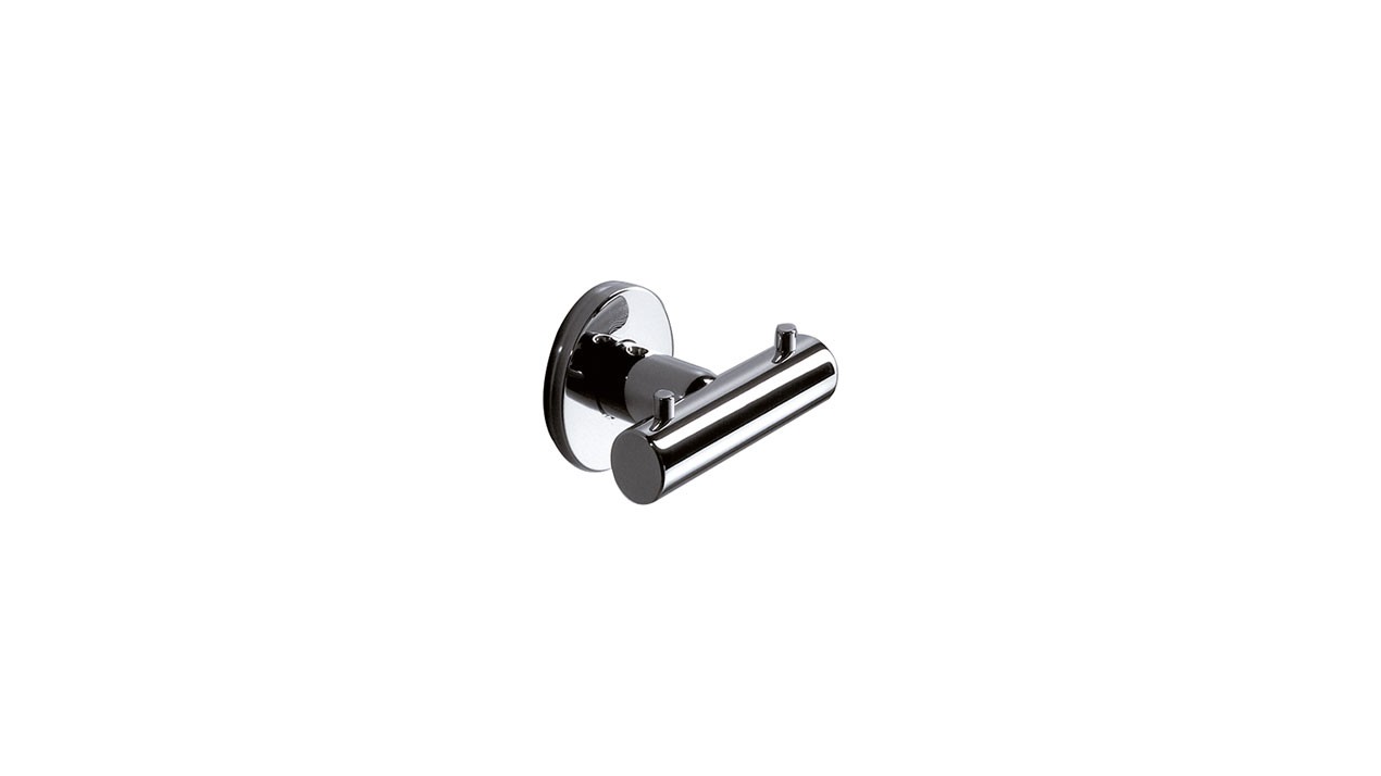 Inda Touch Double Robe Hook 8 x 5h x 6cm - Chrome [A46210CR]