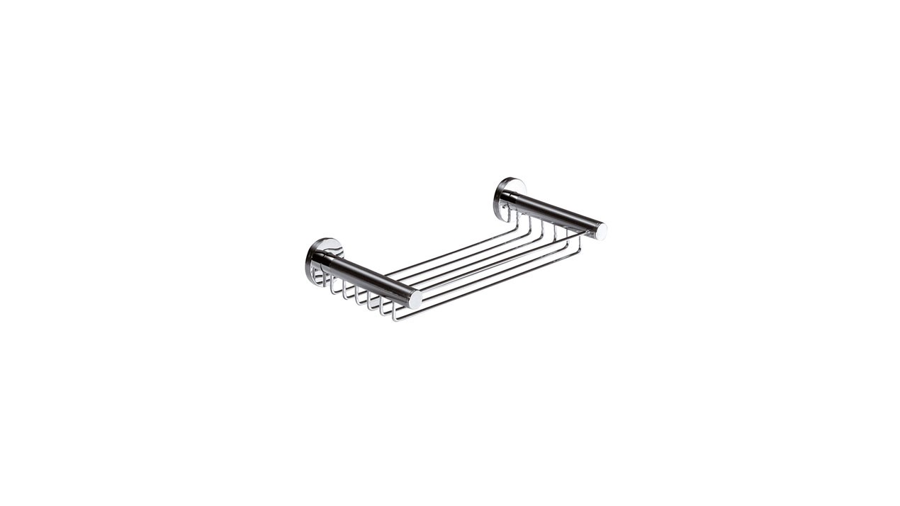 Inda Touch Soap and Sponge Basket 35 x 5h x 13cm - Chrome [A46510CR]