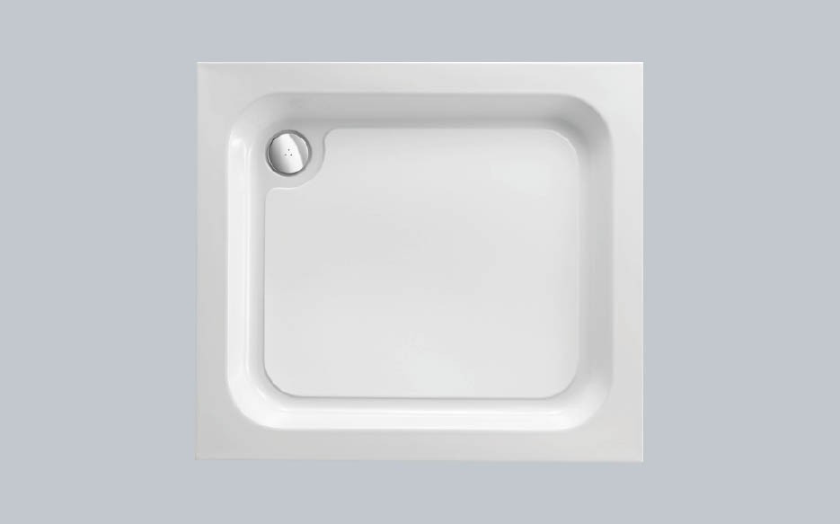 Just Trays Merlin Square Shower Tray with 4 Upstands 800mm White (Shower Tray Only) [A80M140]