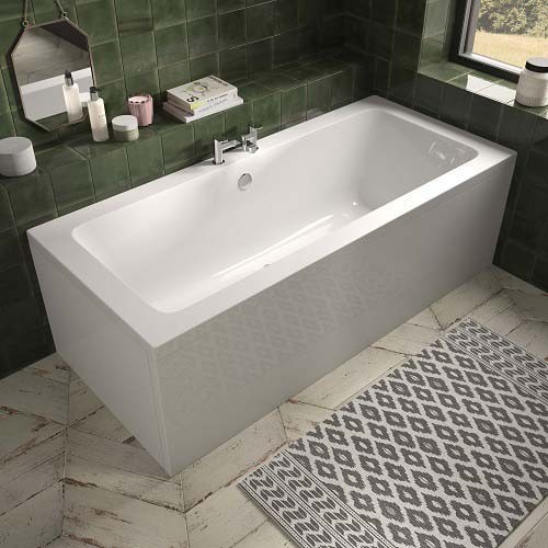 The White Space ALU1770 Aluna Double Ended Bath 1700 x 700mm - White (Bath ONLY - Panels and Brassware NOT Included)