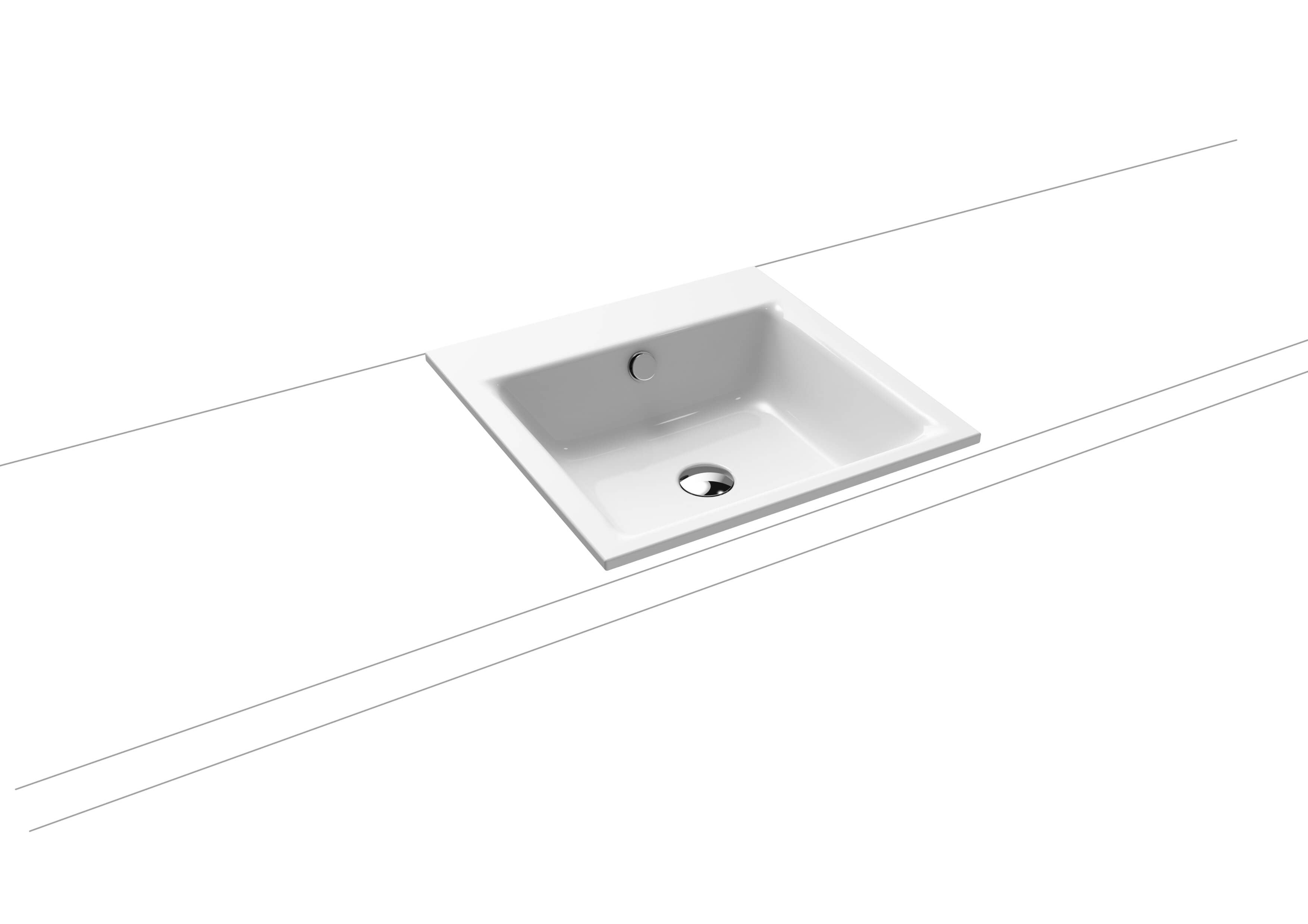 Kaldewei Ambiente Puro Built-In Basin 60 x 46cm. One tap hole [900106013001]