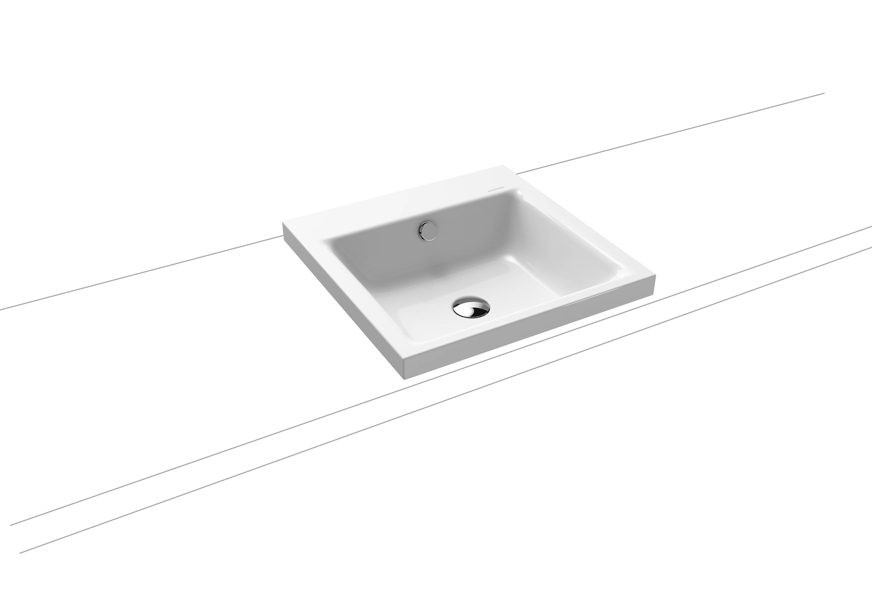 Kaldewei Ambiente Puro Countertop Basins - Rim 40mm 60 x 46cm. One tap hole [900406013001]