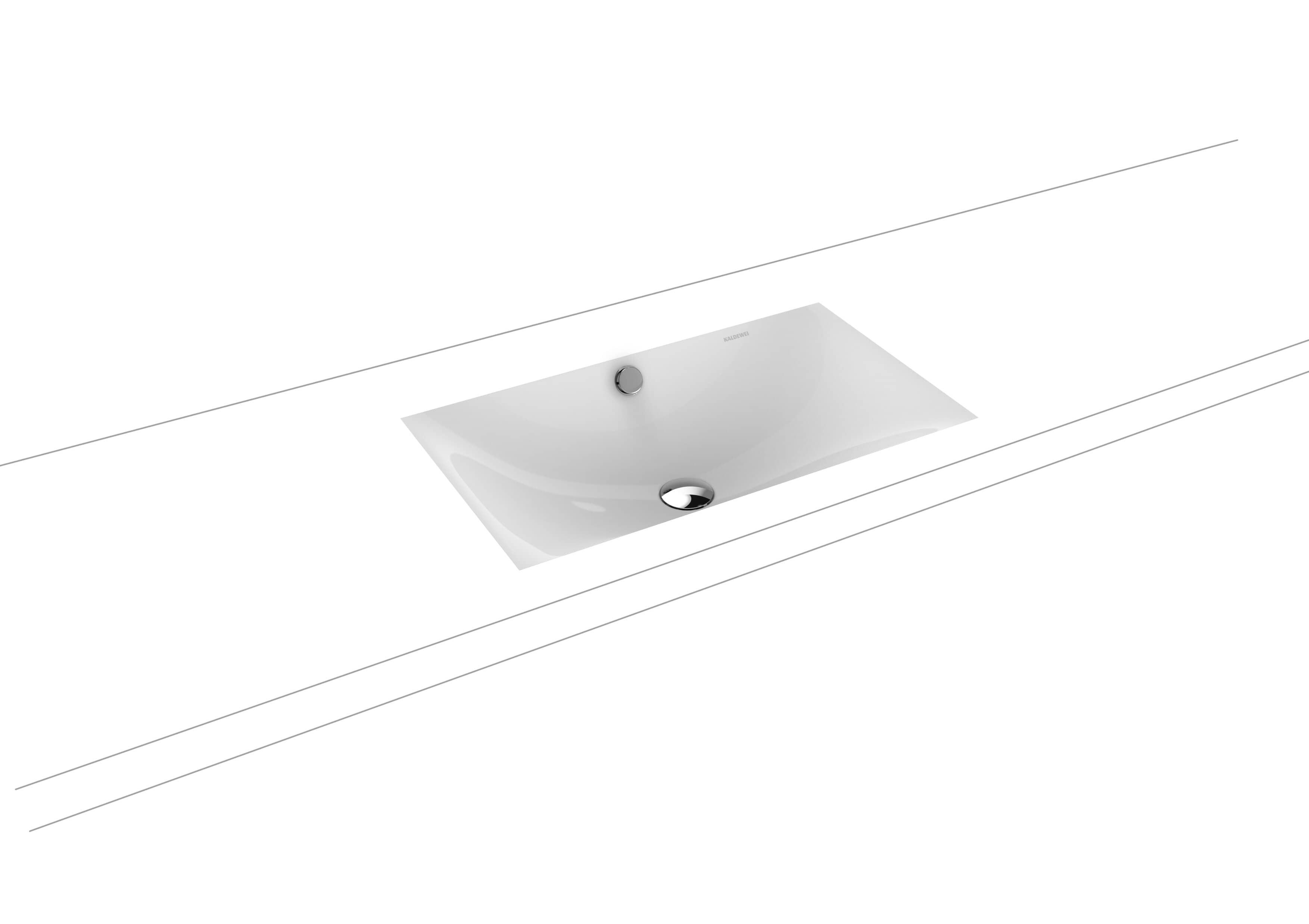 Kaldewei Ambiente Silenio Undercounter Basin 63.4 x 39.1cm. No tap hole. Internal dimensions 59.4 x 35.2cm [906006003001]