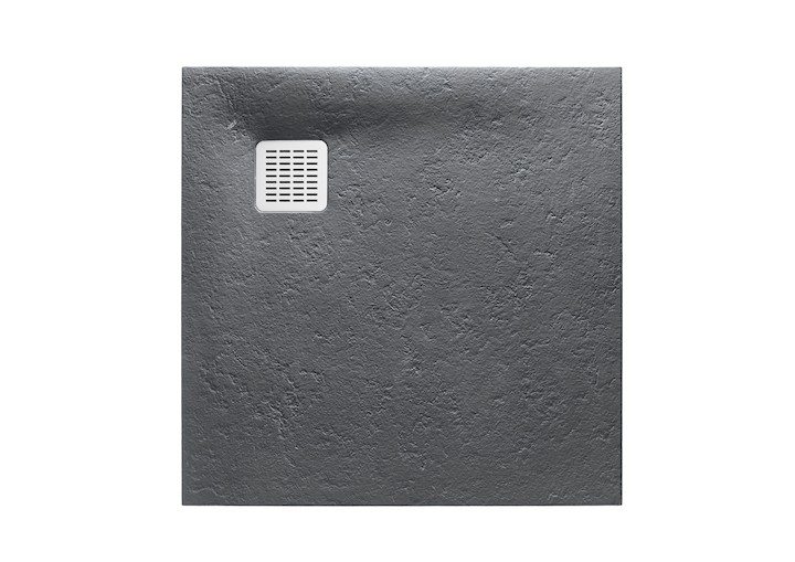 Roca Terran Stonex Square Super Slim Shower Tray 800x800mm (26mm Height) Charcoal [AP10332032001200]