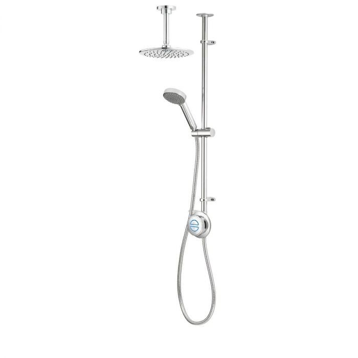 Aqualisa QZD.A1.EV.DVFC.20 Quartz Classic Smart Digital Exposed Shower/Ceiling Fixed & Adjustable Heads (HP/Combi)