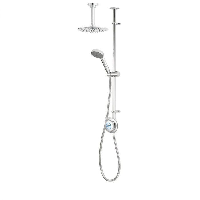 Aqualisa QZD.A2.EV.DVFC.20 Quartz Classic Smart Digital Exposed Shower/Ceiling Fixed & Adjustable Heads (Gravity Pumped)