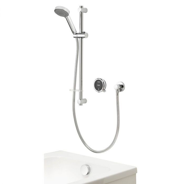 Aqualisa QZST.A2.BV.DVBTX.20 Quartz Touch Smart Digital Concealed Shower/Adjustable Head & Overflow Bath Filler (Gravity Pumped)