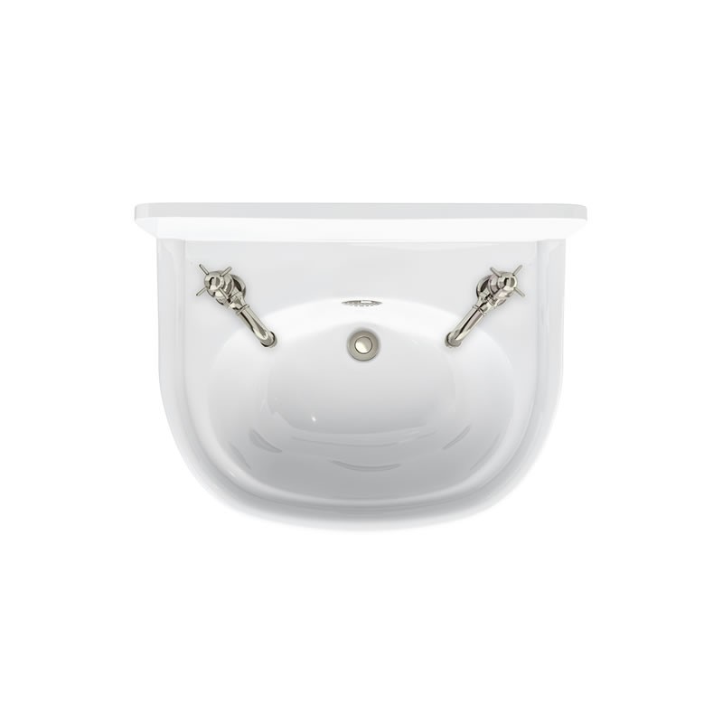 Burlington ARC5002TH Arcade Cloakroom Basin 500 x 400mm 2 Tapholes (Brassware NOT Included)